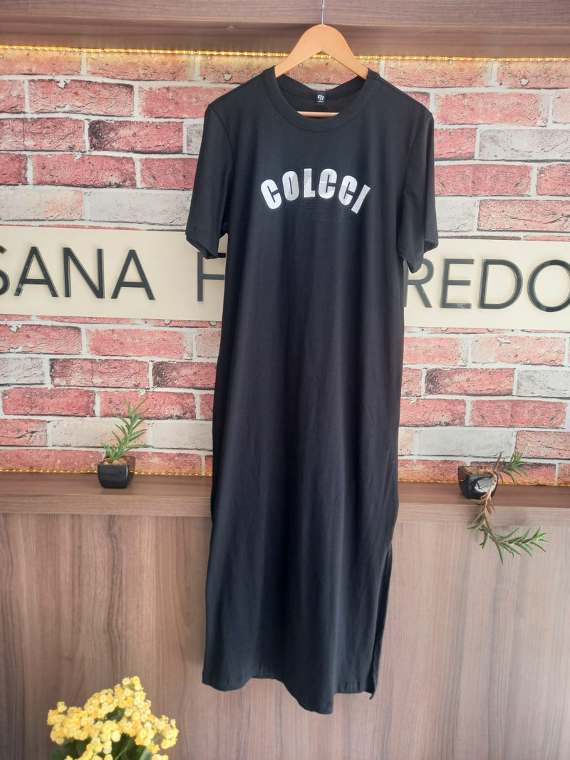 vestido preto Midi Colcci