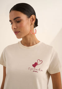 T-shirt Com Estampa Localizada Em Algodão Penteado