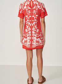 Vestido Vermelho Estampado Colcci