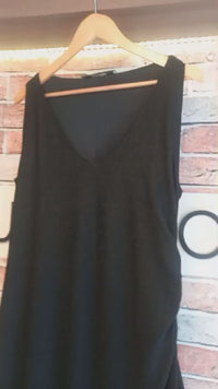 Vestido Longo Lurex Preto